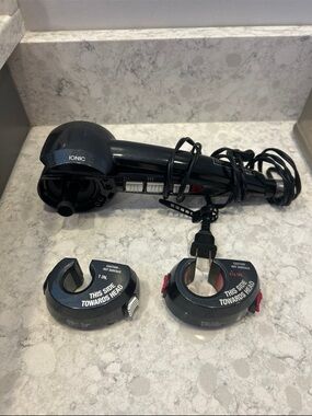 Ionic Automatic Curling Tool with Interchangeable 1" and 1.5" Heads - Black